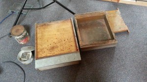 Clive's assortment of bee feeders