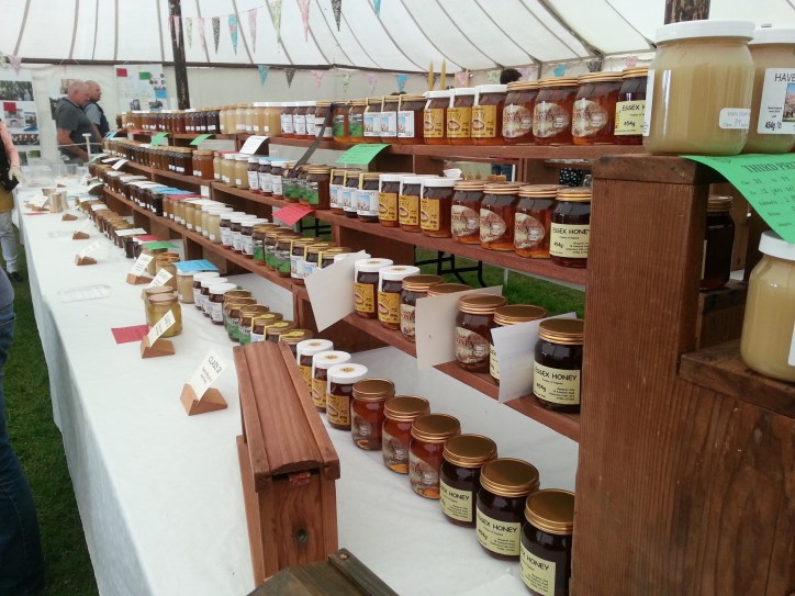 honey jars on display